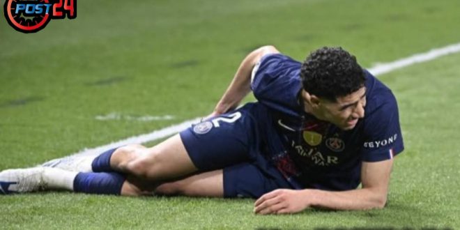 إصابة مقلقة تهدد موسم حكيمي… وباريس سان جيرمان في سباق مع الزمن قبل موقعة الحسم