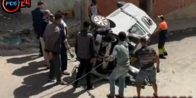 تطوان: مصرع سائق متأثرا بإصاباته إثر حادثة سير خطيرة بمنحدر حي البير
